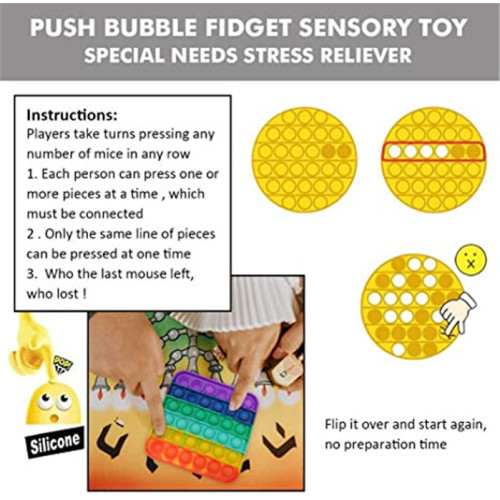 Push pop bublina fidget senzory hračky stlačiť hračky