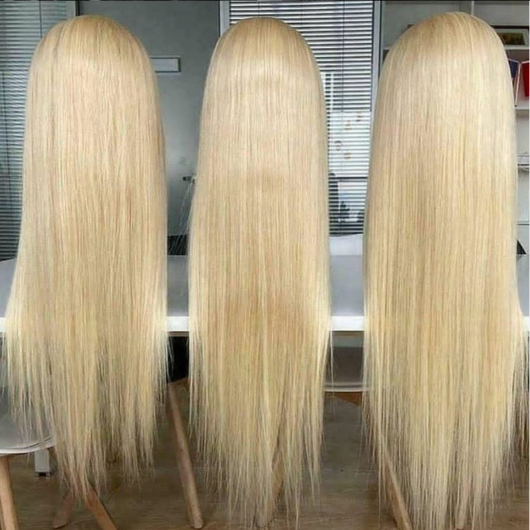 2021 Li&Queen New Fashion hot sell Brazilian real 100% human remy virgin hair lace front straight ombre color Wigs
