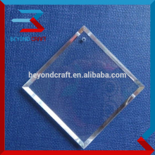 transparent optical glass square blank ornament hanging