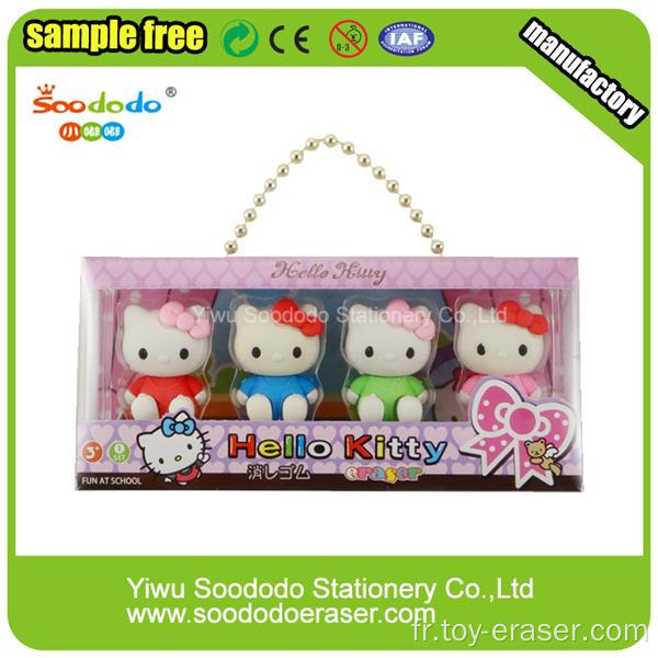 Emballage en PVC Hello Kitty Eraser en forme pour enfants