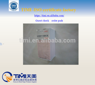 FSC Guest check TM-S3616 guest check and docket bookprinting