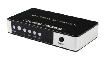 HDMI Switch 3 In 1 Out Remote