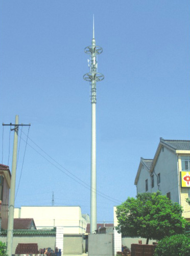 Menara Telekomunikasi Galvanis Tiang Tabung Baja