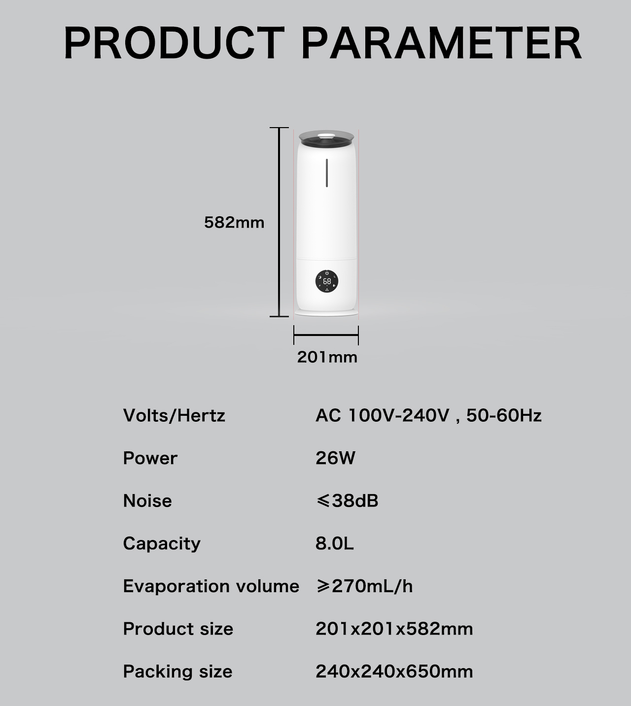 HTJ-2288C humidifier specification HTJ-2288C humidifier specification