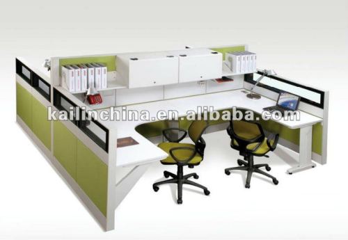 818 latest design greenguard customized 4-seater E0 melamine ABS laser edge tabletop tile partition office workstation