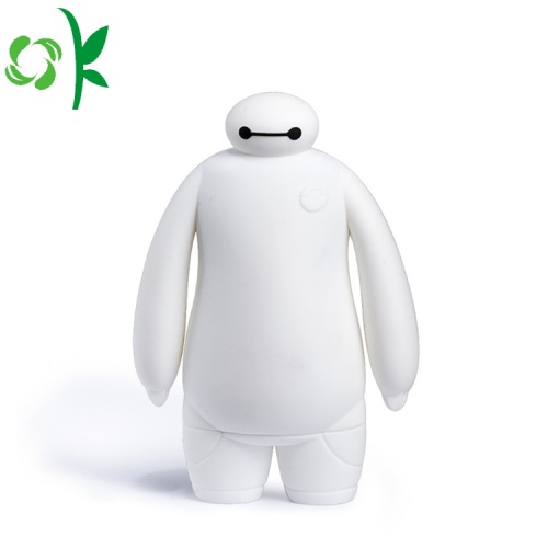 Fat Baymax Powerbank Fodral Vit Silikonbatteri