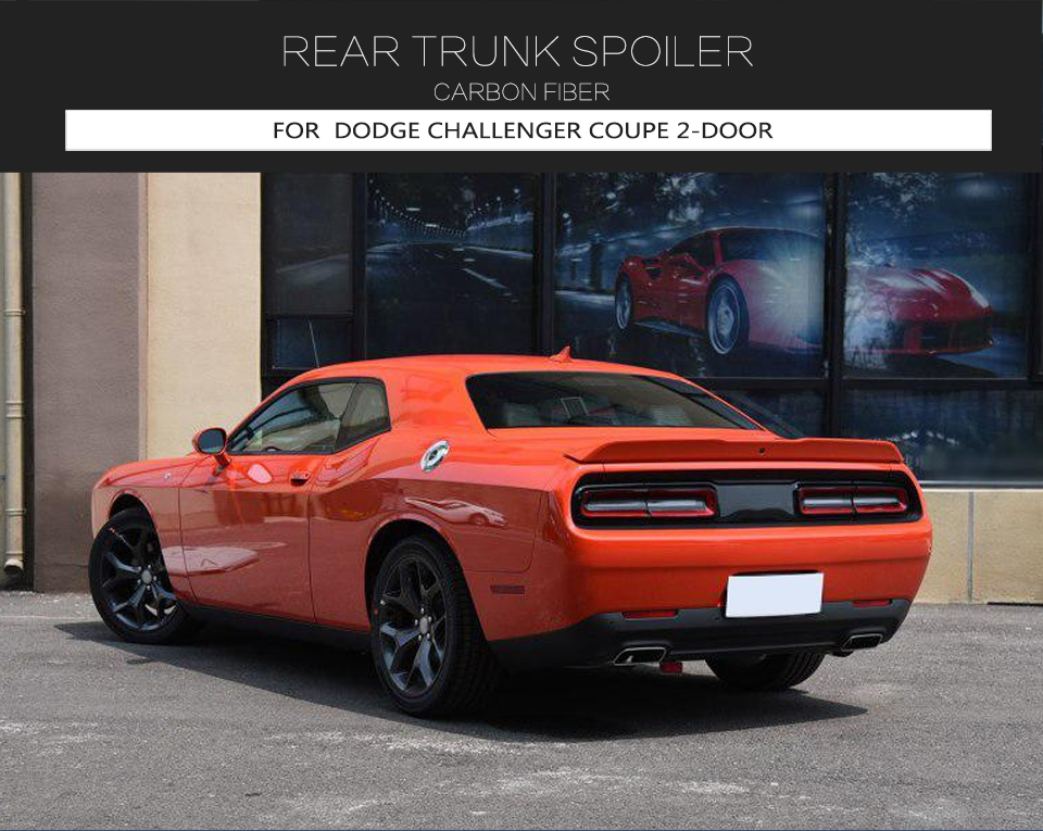 Carbon Fiber Rear Trunk Wing Spoiler for Dodge Challenger Coupe 2-Door 2015-2019