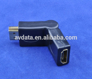 HDMI Adapter, female to male, rotatable type and gold Plated