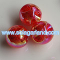 Breloques rondes acryliques de pendentifs de perle de couleur UV de 22MM avec le trou décalé de 4MM