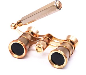 Plated Golden or Silver 3*25 Opera Glasses with Handles