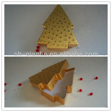 custom christmas box/gold christmas box