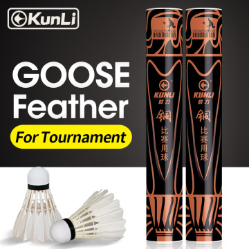 Wholesale KUNLI Bronze Shuttle Cock Goose Feather Badminton Shuttlecock for Professionals