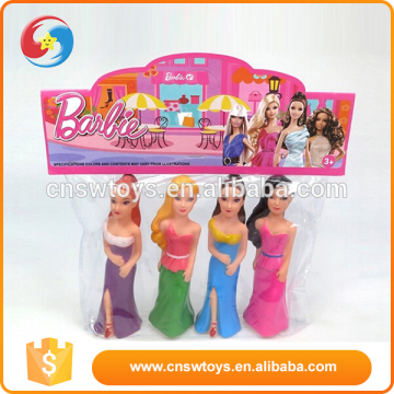 Fashion different country 4pcs beauty doll rubber girls toy