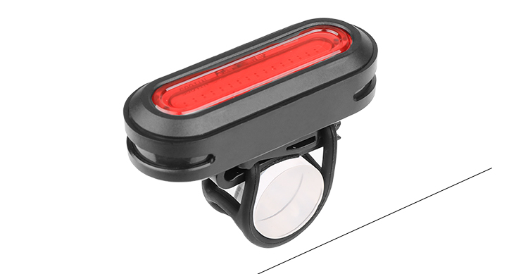 Matériau ABS de haute qualité USB rechargeable COB LED 6 modes de vélo rouge