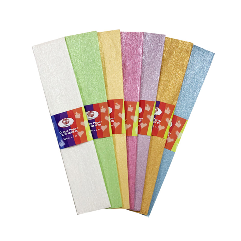 Жамчужная крэпавая папера для дэкаратыўных рамёстваў Pearl Crepe Paper for Decorative Crafts