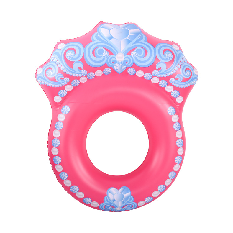 Tubo inflable Anillo de baño con diseño de diamante rosa