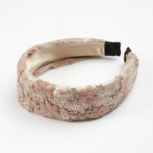 Designer fabric wrapped metal headband