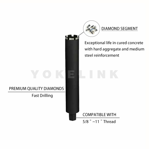 Lézeres hegesztésű gyémánt nedves magfúró