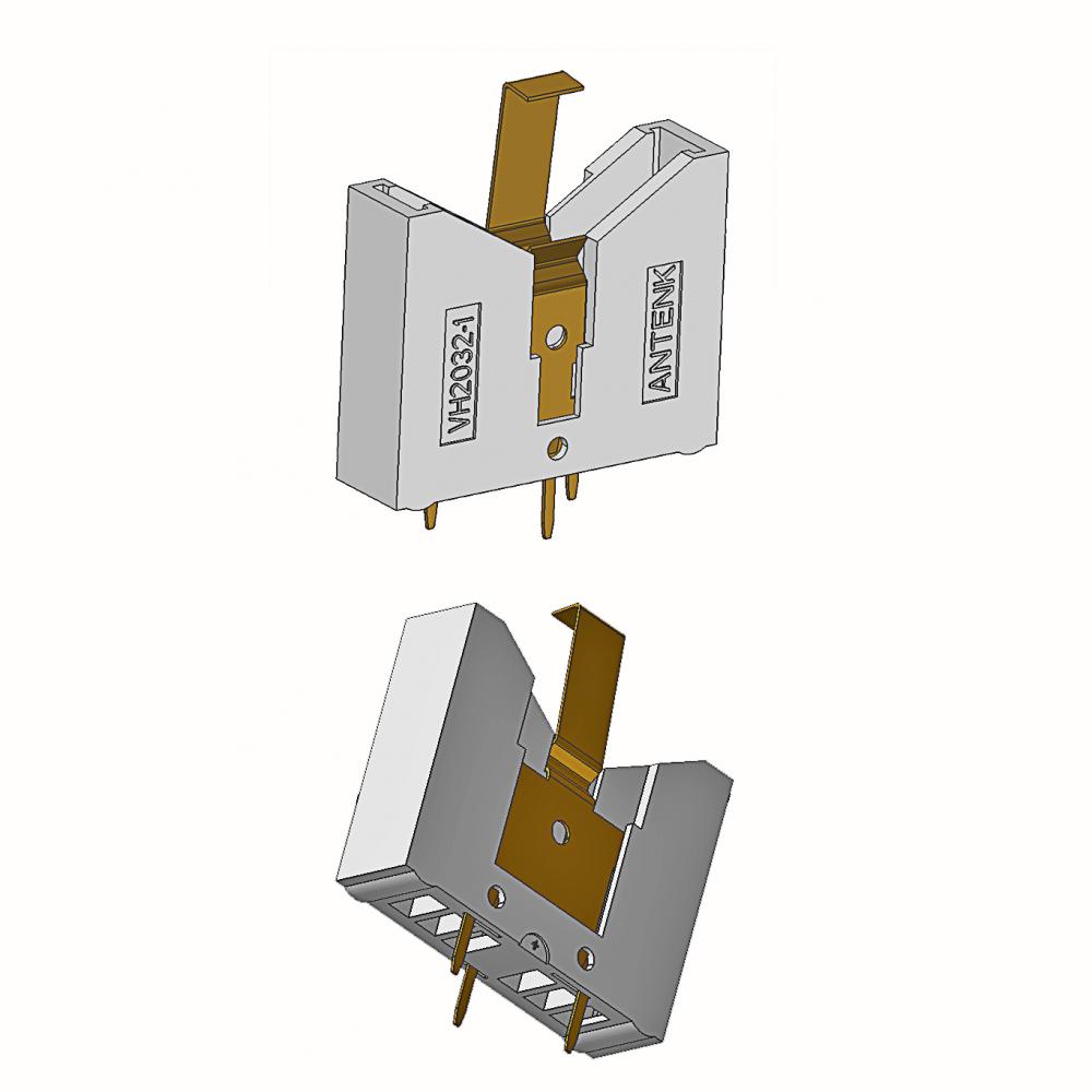 Các giá đỡ tế bào tiền xu cho CR2032 nhúng 90 ° loại 3Pins