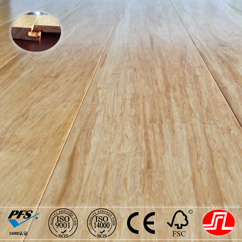 Light Color Indoor Pressed Natural Strand Woven Bamboo Flooring