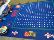 Backyard playground floor safety surfacing systems