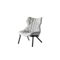 Foliage Single Lounge Armchair With Black Legs