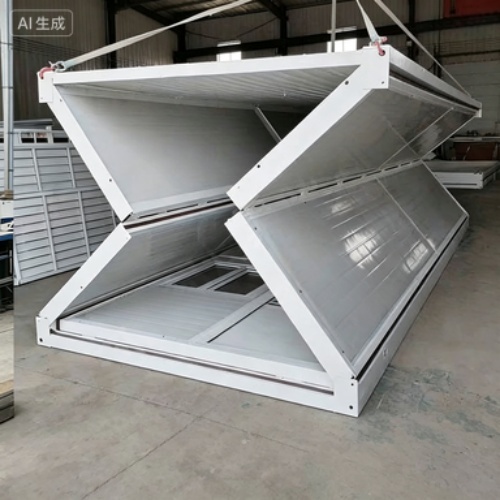 Compact Expandable Folding House for Remote Site Accommodation