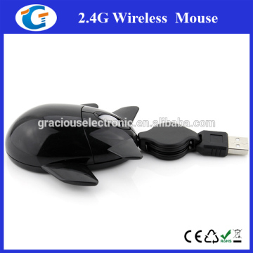 retractable usb cable wired optical airplane mouse