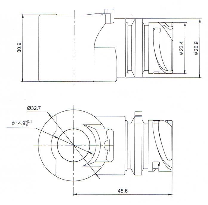 Overall dimension of Emitec Air-Assisted Dosing Pump Magnetic Coils