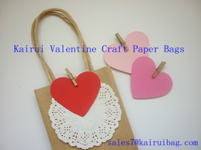 Custom Valentine Gift Kraft Paper Bag-kr07201