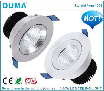 white or silver smart IC dimmable led ceiling light