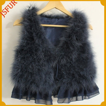 Wholesale Winter Waistcoat Turkey Feather Fur Vests