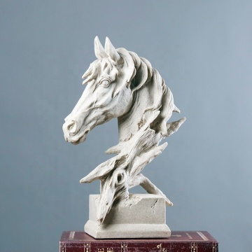 Indoor decoration resin horse head sculpture