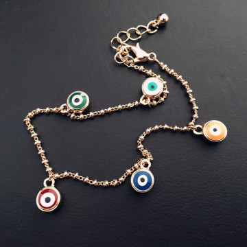 Link Chain Bracelet Jewelry Woman's Evil Eye Charm Bracelet