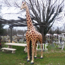 Garden Decorative Fiberglass large decorative giraffe statues for sale