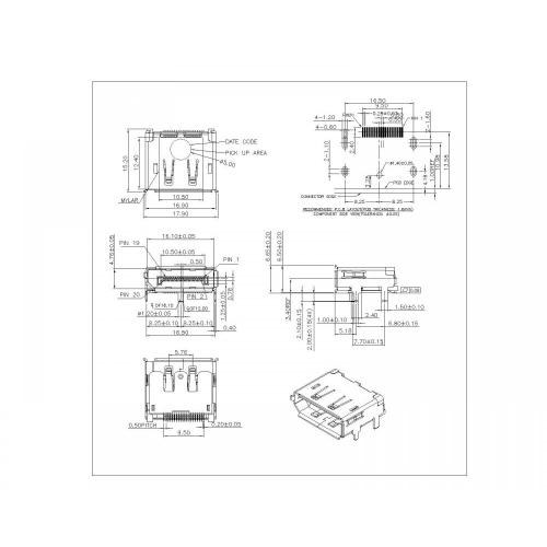 Дисплей SMT SMT с Edge Curl, с Plastac Basic