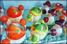 small ceramic mushrooms decorative watering can