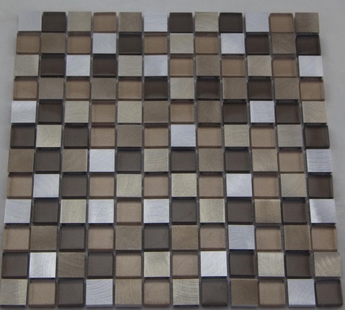 Aluminum and Crystal Glass Mosaic (HGM388)