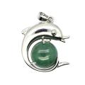 New Arrival Natural Stone Dolphin Pendant Gemstone Healing Dolphins Charm Pendant for DIY Jewelry Making