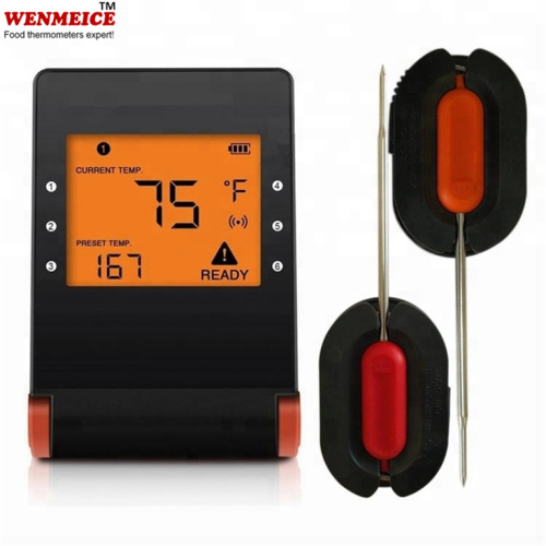 Thermomètre à viande barbecue sans fil Bluetooth numérique à 2 sondes