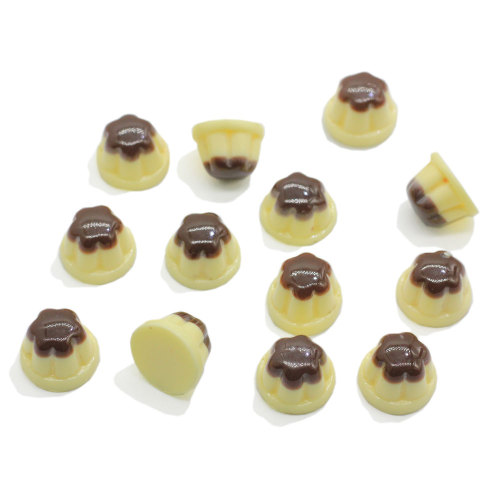 Chocolate Jelly Pudding Shaped Resin Beads Slime For Kids Toy Decor Charms Handmade Craft Decor Items Decor Phone Shell Decor