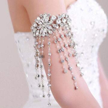 CZ Upper Arm Bracelet Women Party Wear Armlet Tassel Jewelry