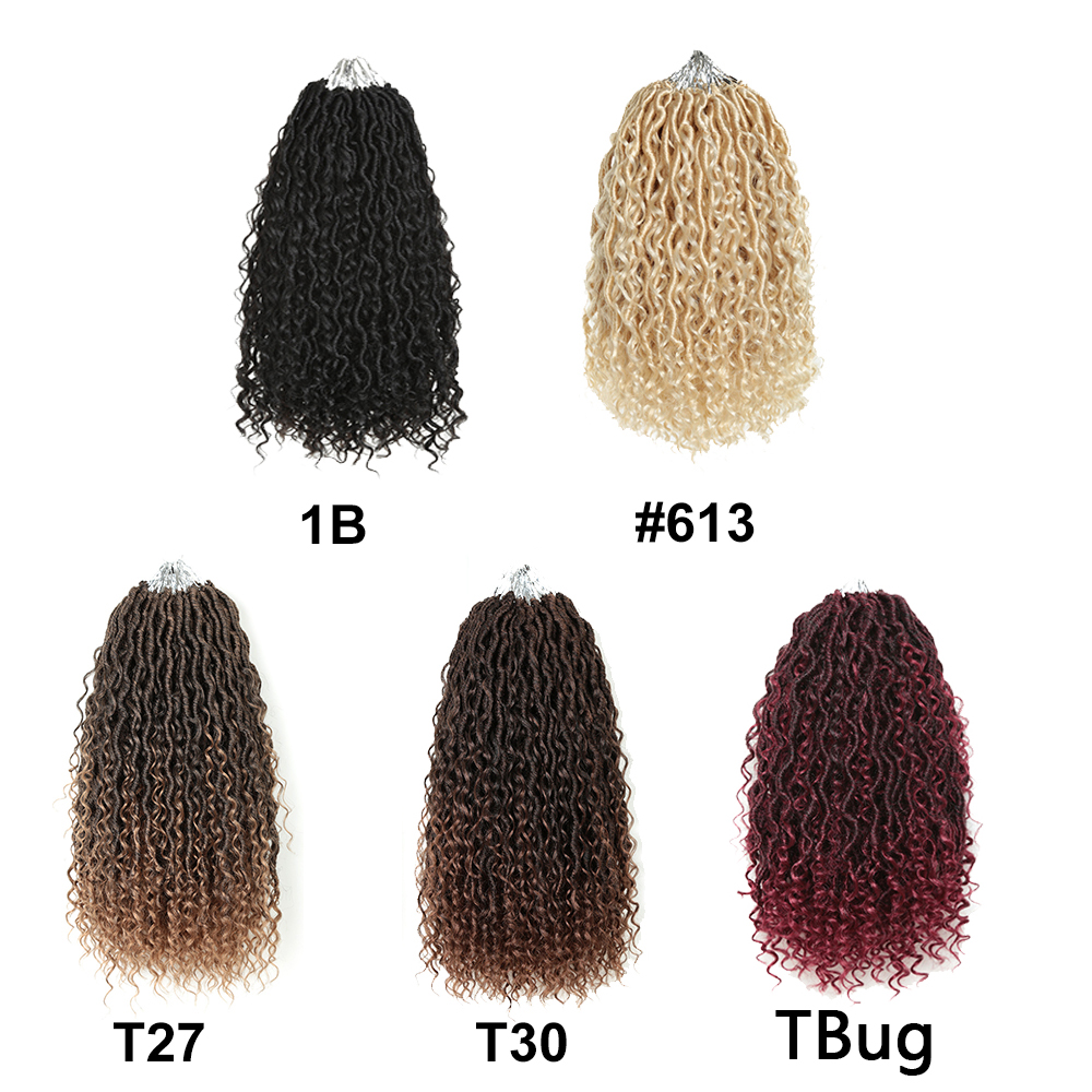 New Hairstyle River Locs Hair curly faux locs synthetic crochet braid hair extensions cheap river locs braid Hair bulk