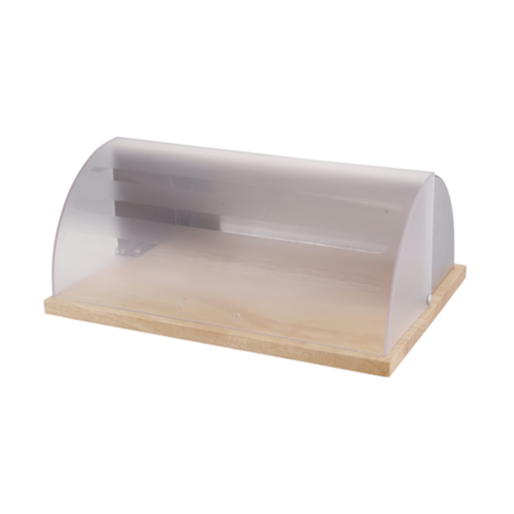 Bread Box With Transparent Cover And Stainless 1