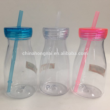 juice bottle with straw,water bottle with straw,promotional water bottle