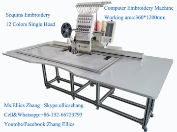 Sequins embroidery machine in China for sequins,cross-stitch embroidery