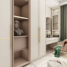 Modern Melamine Wood Walk-In Wardrobe Closet
