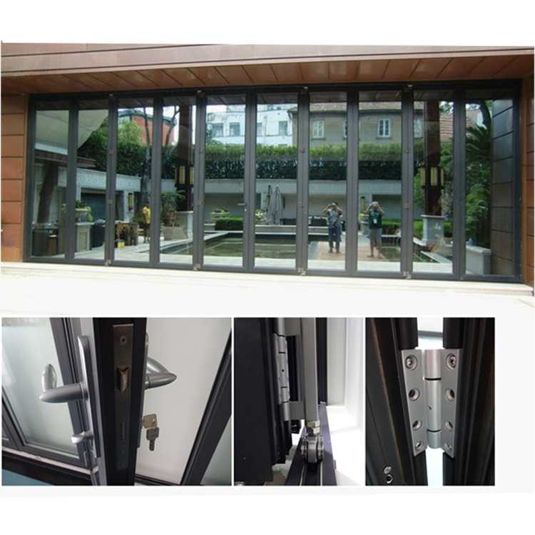 Energy saving laminated glass waterproof folding door hong kong