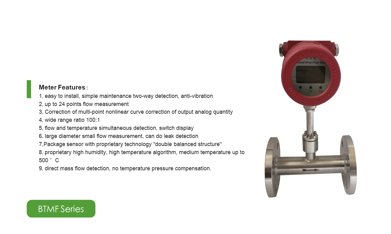 Air Measuring Use thermal mass air flow meter for gas