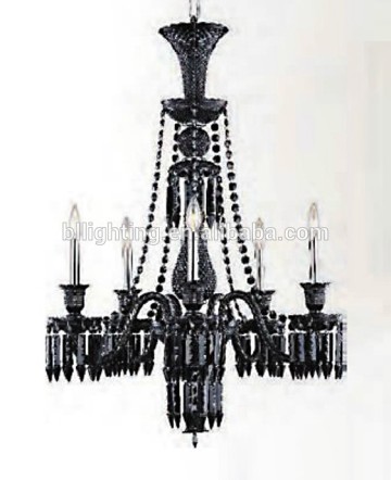 Fancy baccarat crystal black chandelier lamp